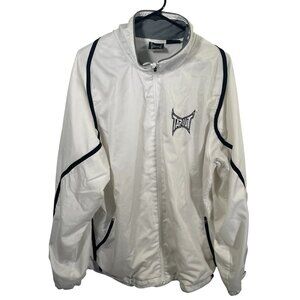Tapout Windbreaker Jacket Mens XL White Wrestling Full Zip Pockets